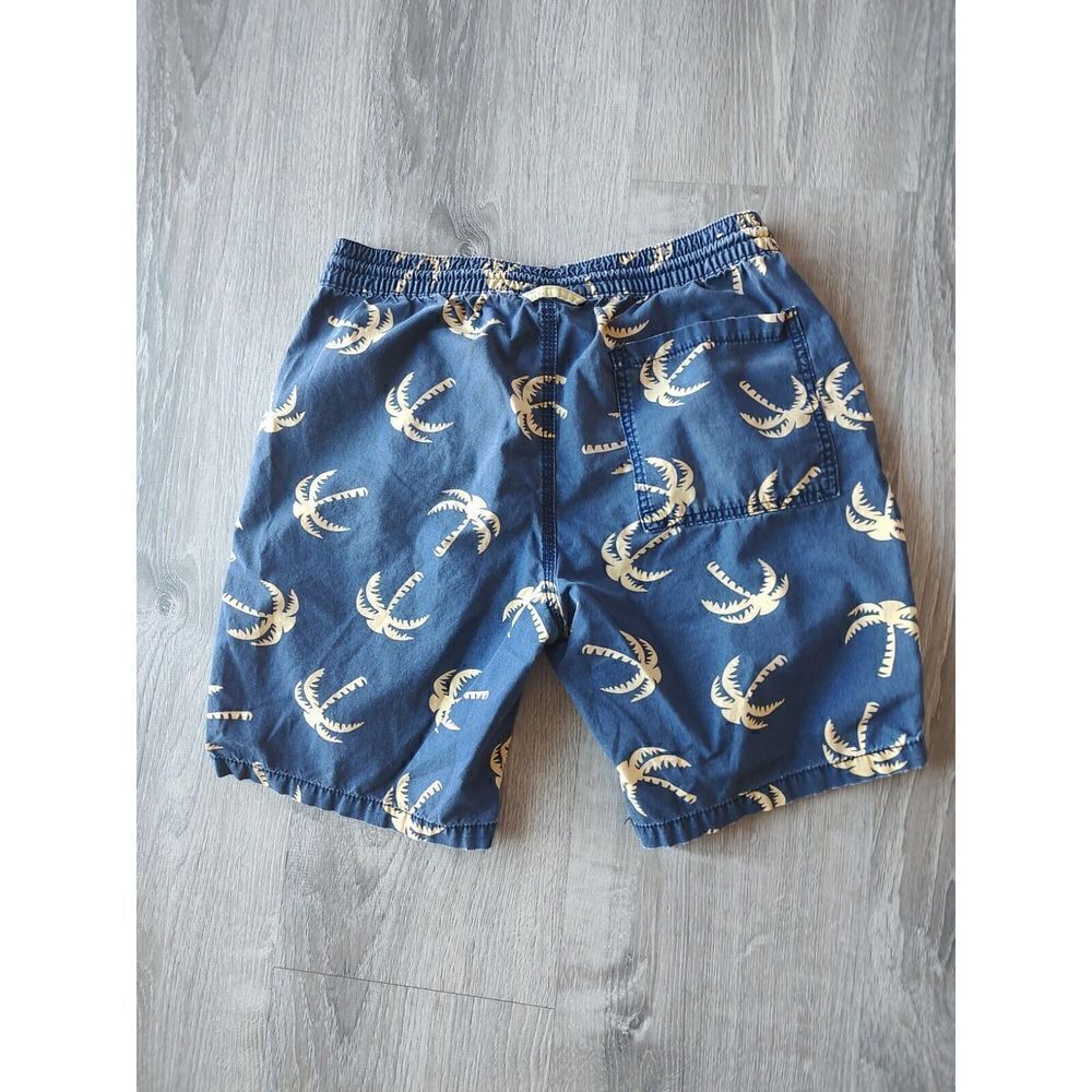 Mossimo Supply Co Mens Board Shorts  Navy Palm Trees Drawstring Pockets Size S - Picture 4 of 8